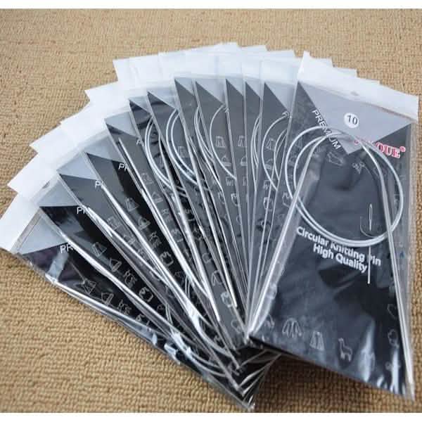 11 Pack Stainless Steel Circular Knitting Needles Set