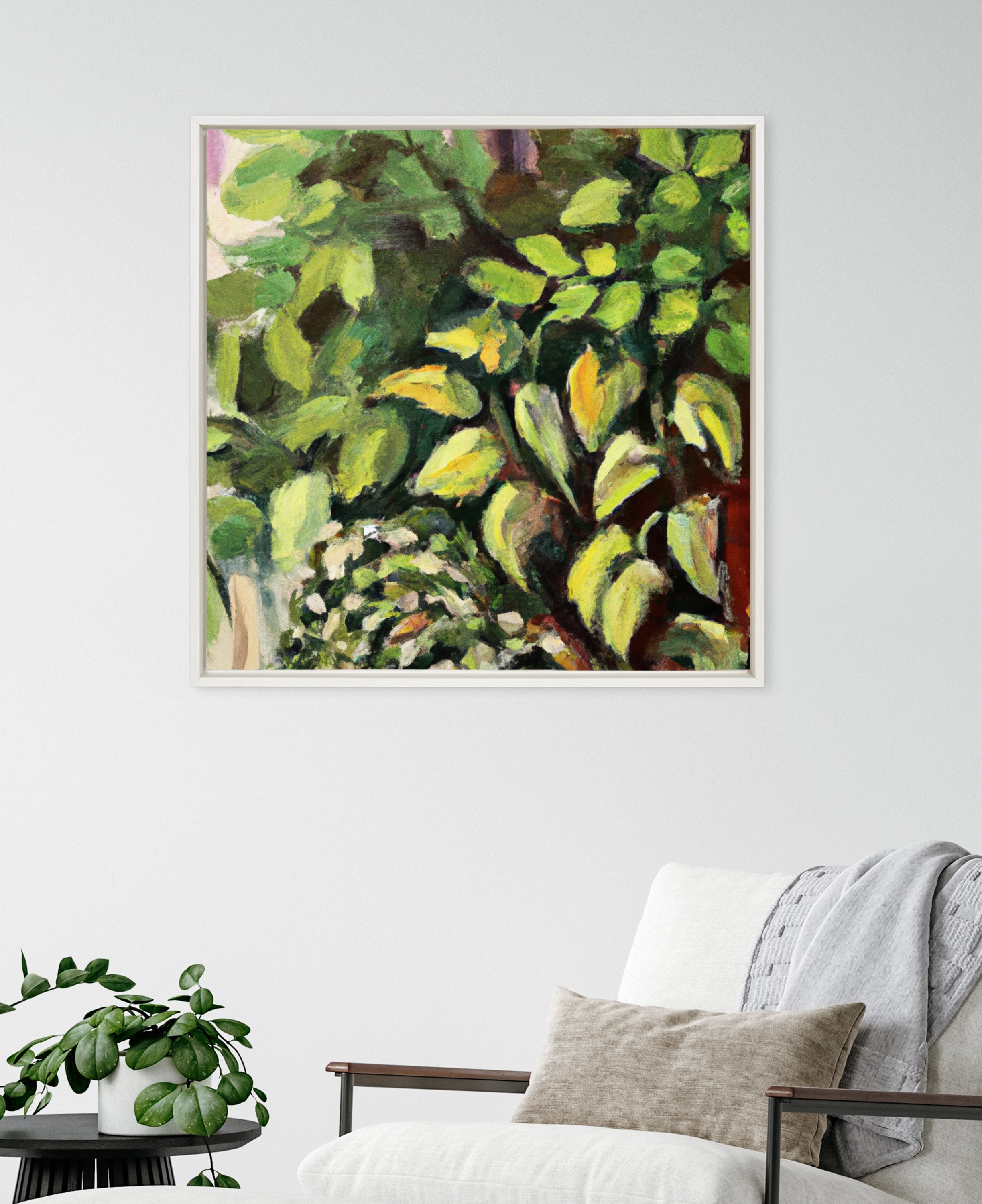 Sylvie Blank Framed Canvas 30x30 Inch Art