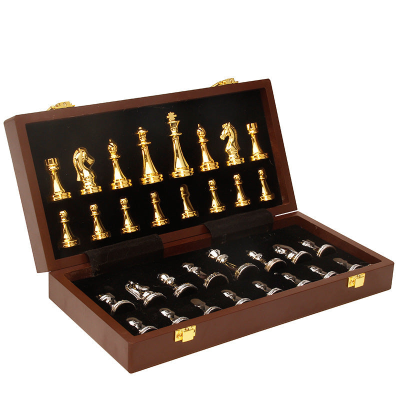 Folding International Chess Set Western Style Gift