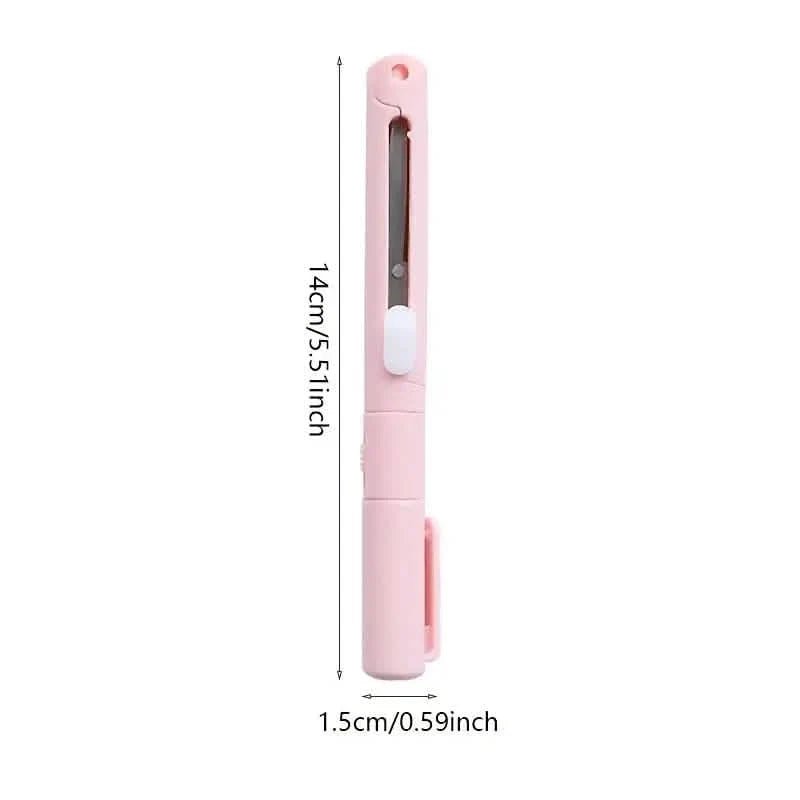 3 Pack 2 In 1 Pen Style Scissors Paper Cutter