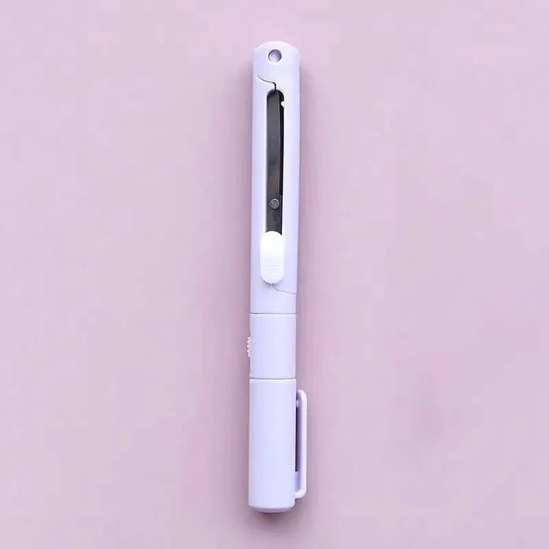 3 Pack 2 In 1 Pen Style Scissors Paper Cutter