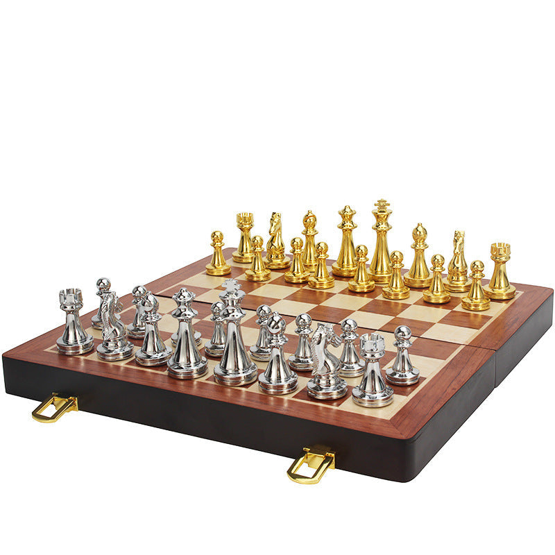 Folding International Chess Set Western Style Gift