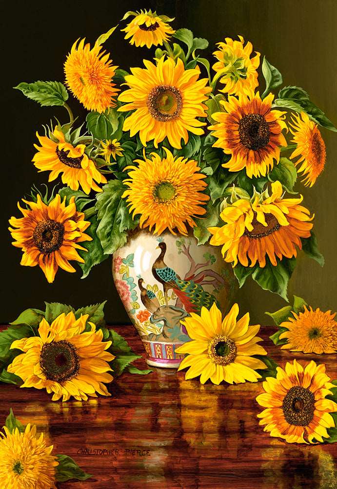 Sunflowers In Vase 1000 Piece Adult Jigsaw Puzzle