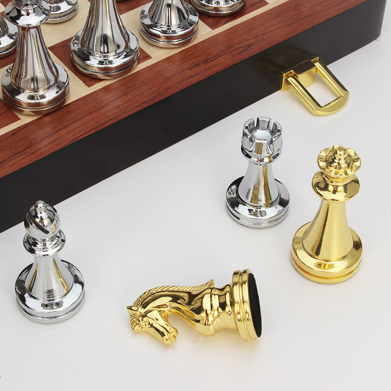 Folding International Chess Set Western Style Gift