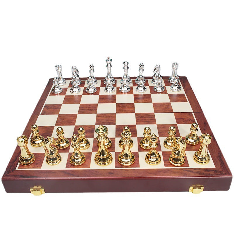 Folding International Chess Set Western Style Gift