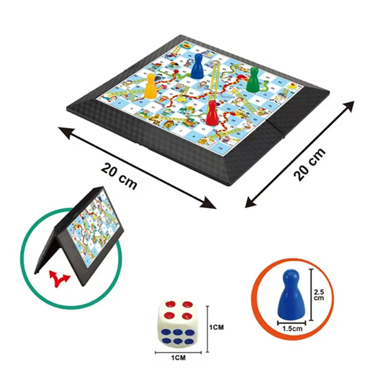 Ludo Strategy Game Foldable Board Family Party Toy