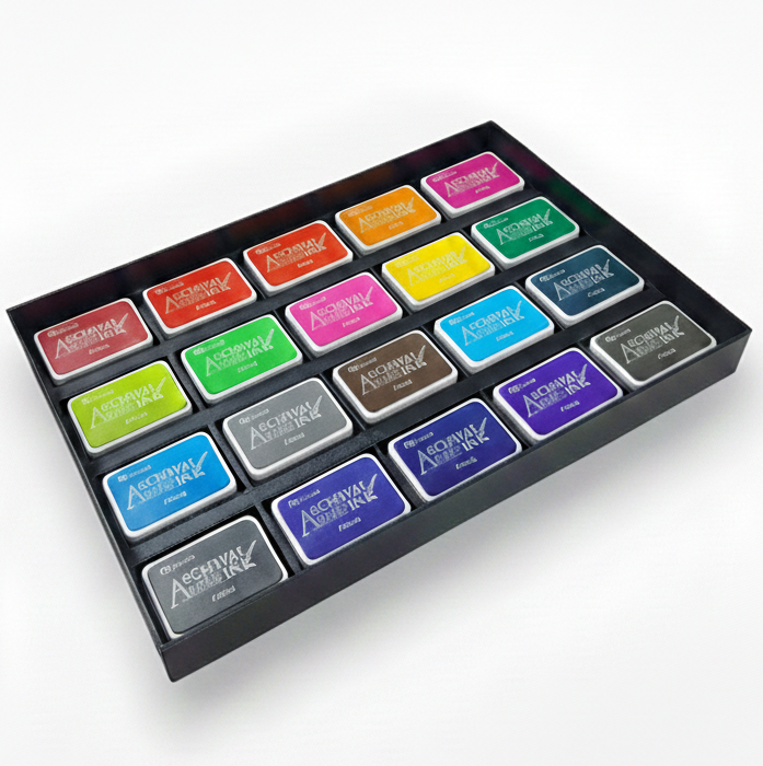 Mini Archival Ink Pad Stackable Storage Tray, Compact Organizer for Craft and Scrapbooking Supplies