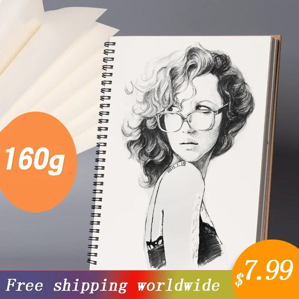 Black Paper Sketchbook Painting Graffiti Soft Cover Notebook