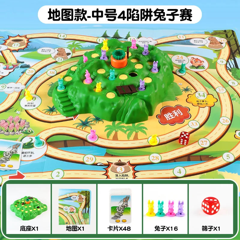 Rabbit Trap Puzzle Multiplayer Parent Child Strategy Game