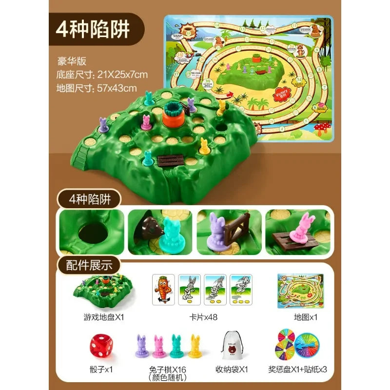 Rabbit Trap Puzzle Multiplayer Parent Child Strategy Game