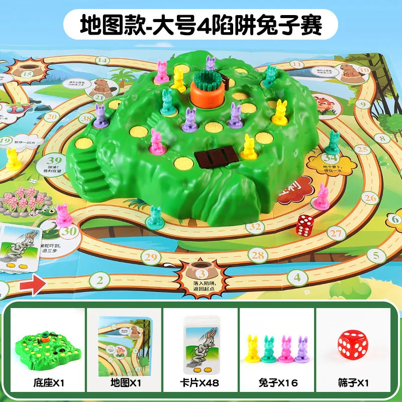 Rabbit Trap Puzzle Multiplayer Parent Child Strategy Game