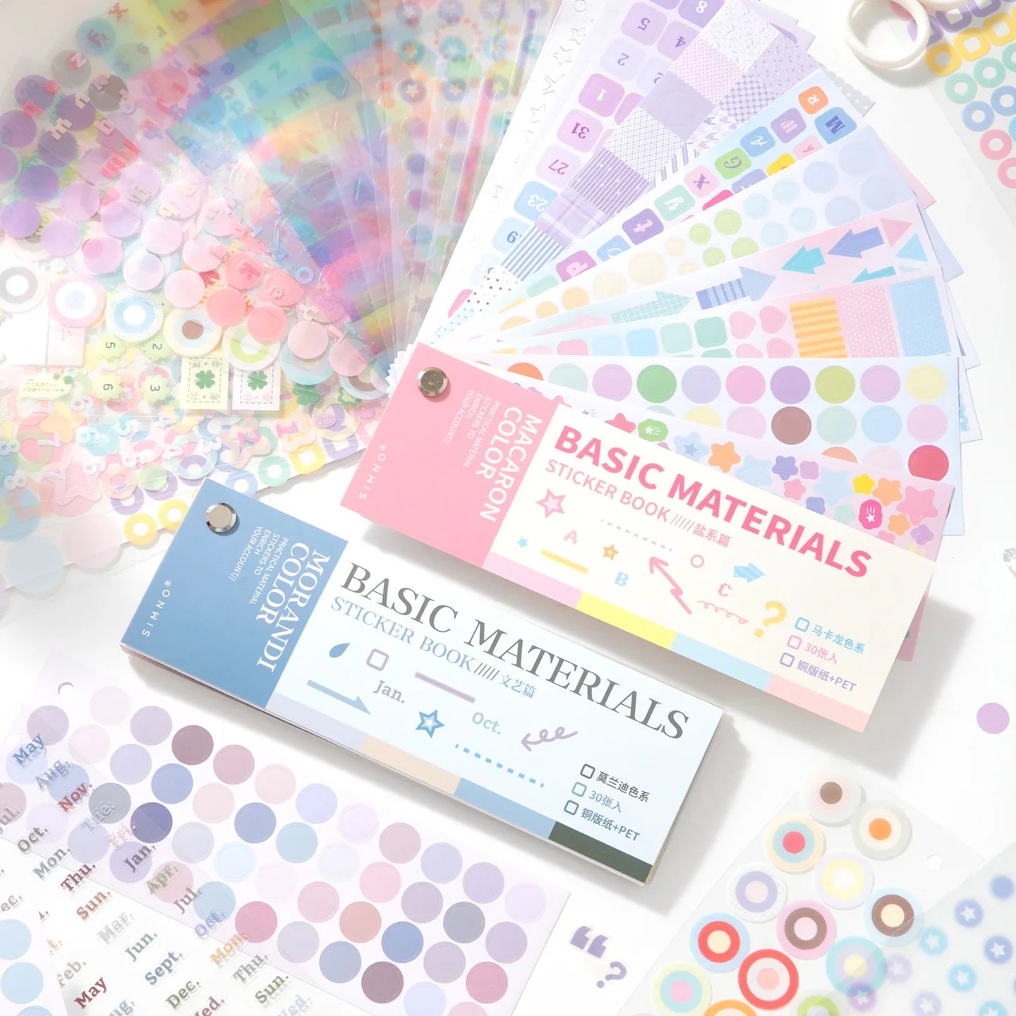 Colorful Dot Stickers 30 Piece Journaling Scrapbooking Pack