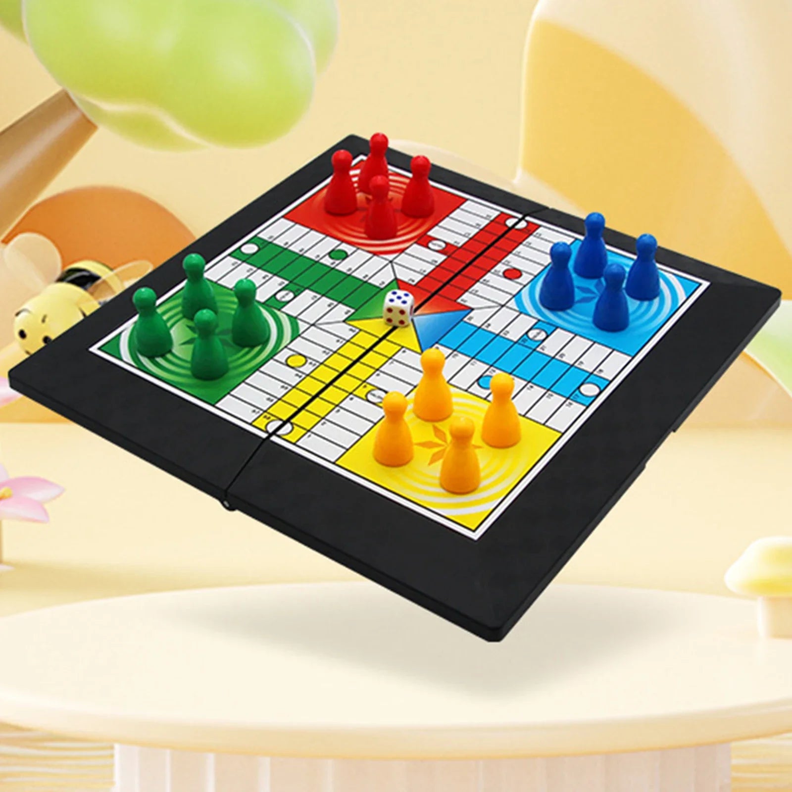 Ludo Strategy Game Foldable Board Family Party Toy