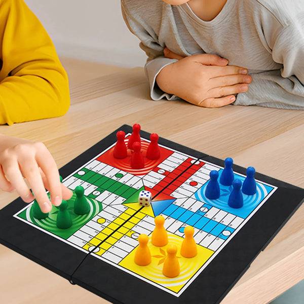 Ludo Strategy Game Foldable Board Family Party Toy