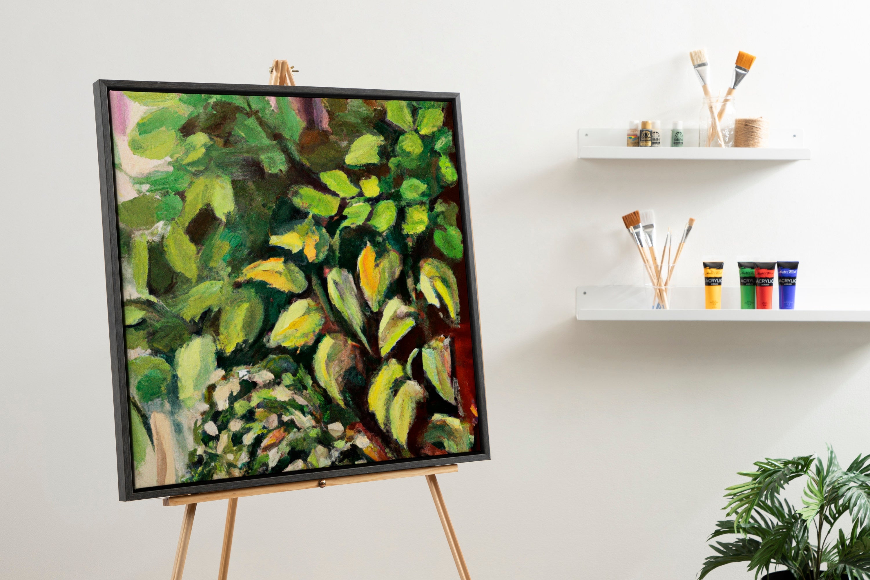 Sylvie Blank Framed Canvas 30x30 Inch Art