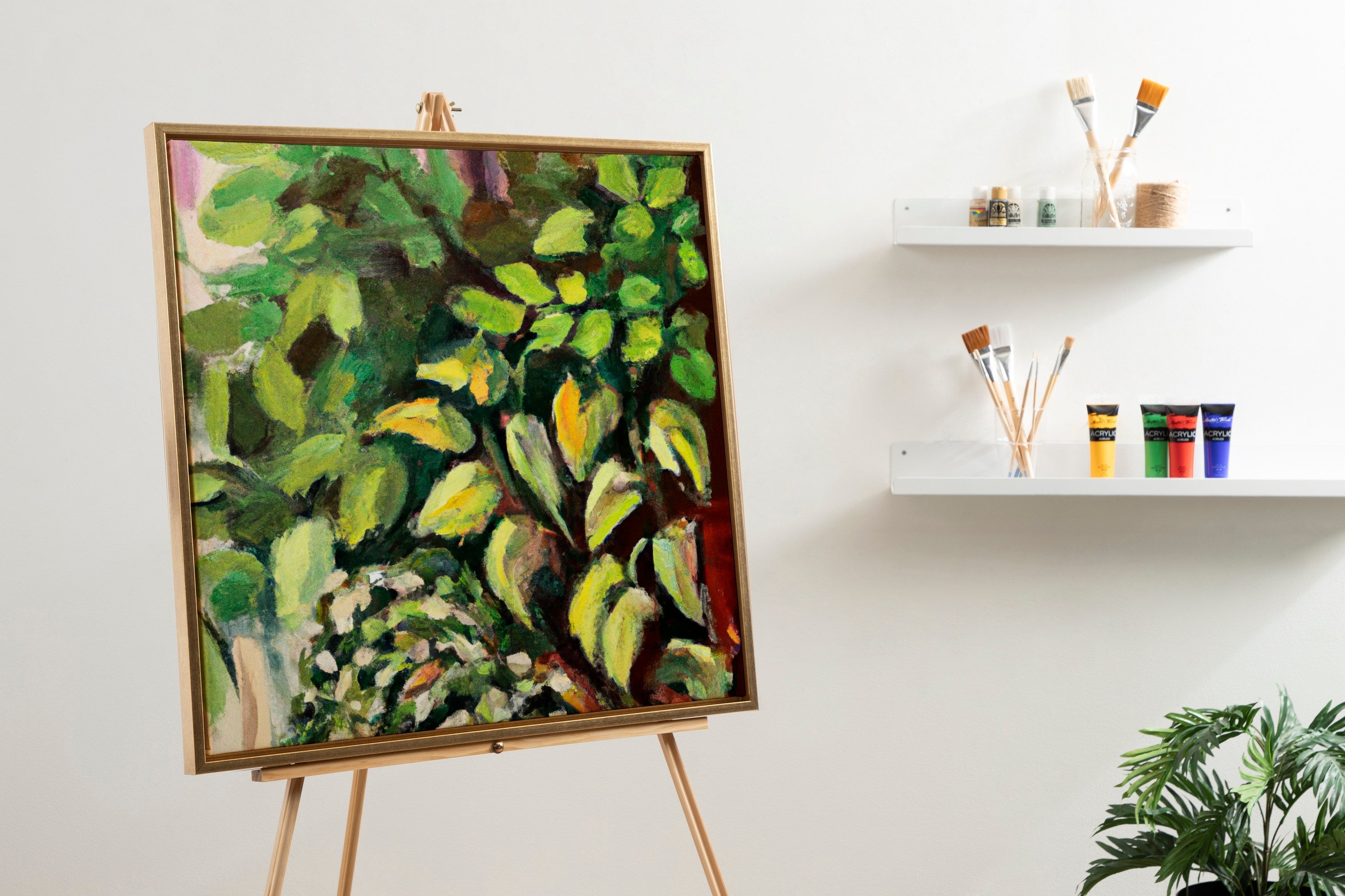 Sylvie Blank Framed Canvas 30x30 Inch Art