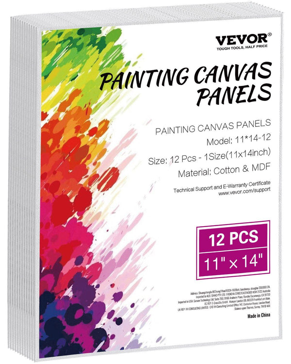 12 Pack 11x14 Inch Blank Canvas Boards Painting