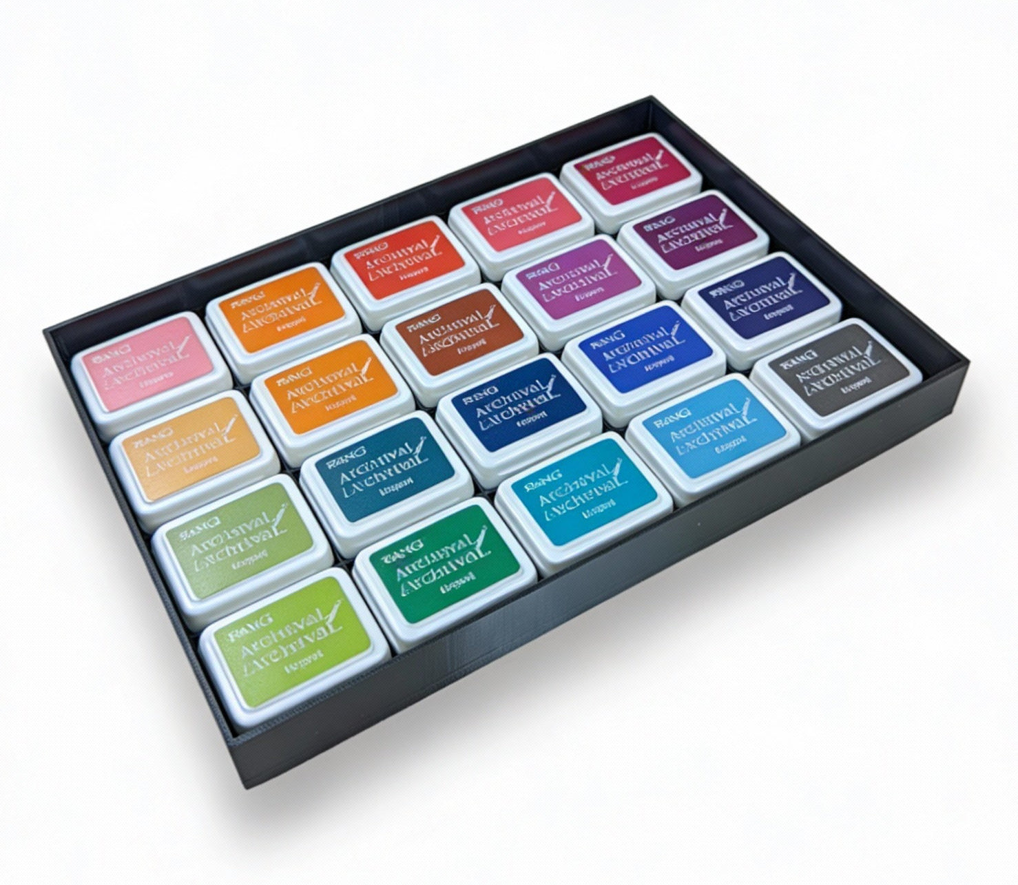 Mini Archival Ink Pad Stackable Storage Tray, Compact Organizer for Craft and Scrapbooking Supplies
