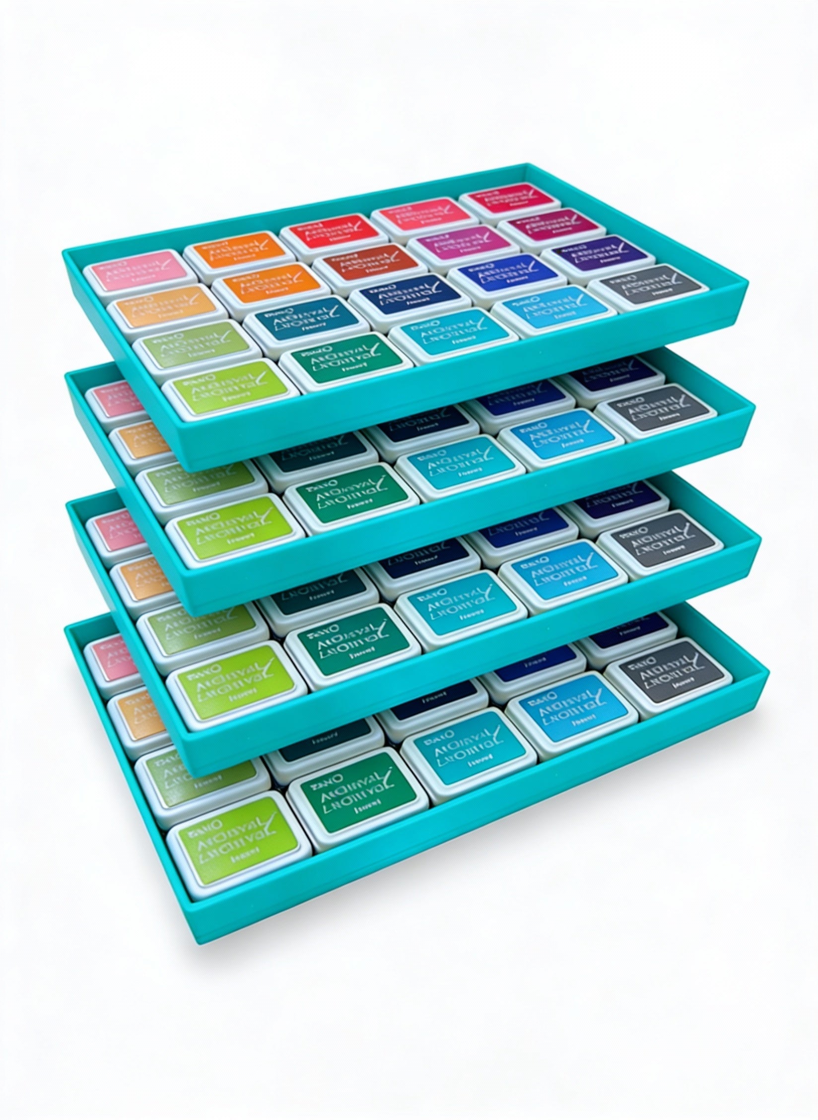 Mini Archival Ink Pad Stackable Storage Tray, Compact Organizer for Craft and Scrapbooking Supplies