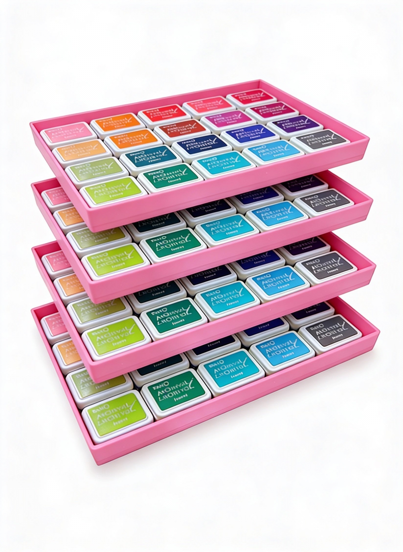 Mini Archival Ink Pad Stackable Storage Tray, Compact Organizer for Craft and Scrapbooking Supplies