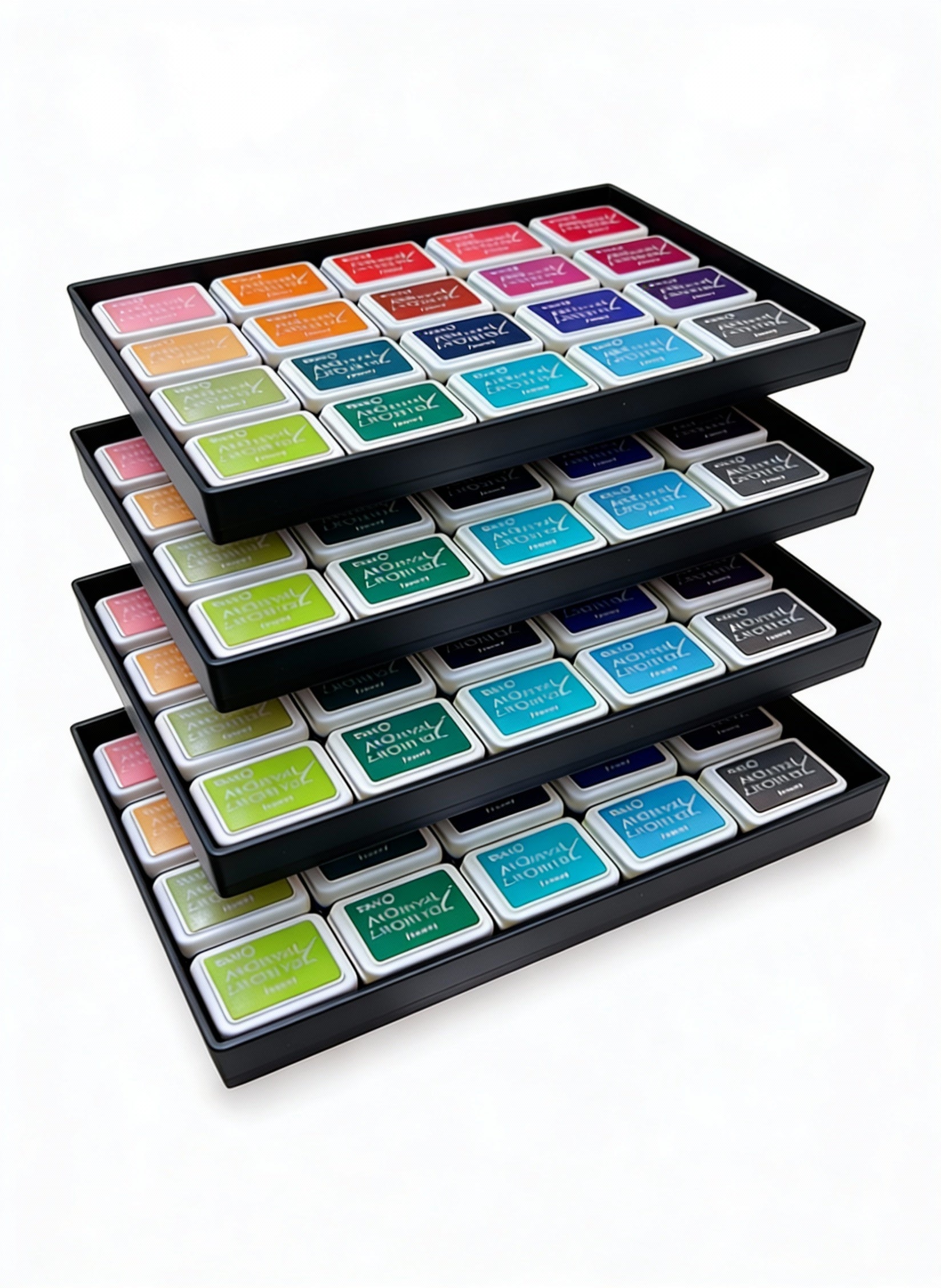 Mini Archival Ink Pad Stackable Storage Tray, Compact Organizer for Craft and Scrapbooking Supplies