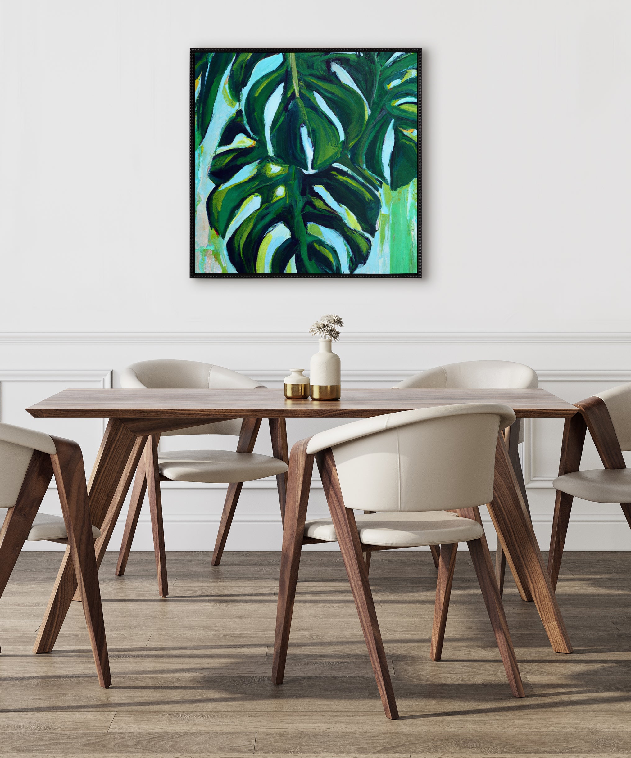 Sylvie Blank Framed Canvas 30x30 Inch Art