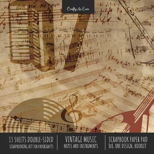 Vintage Music Scrapbook Paper Pad Decorative Craft