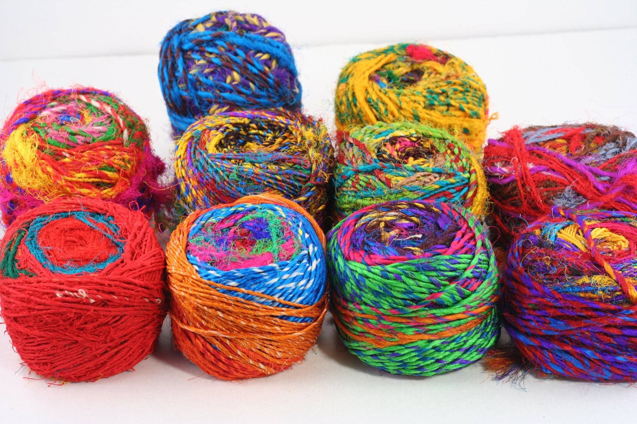 Recycled Silk Yarn Spice Market Fiber Craft