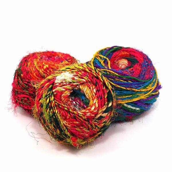 Recycled Silk Yarn Spice Market Fiber Craft