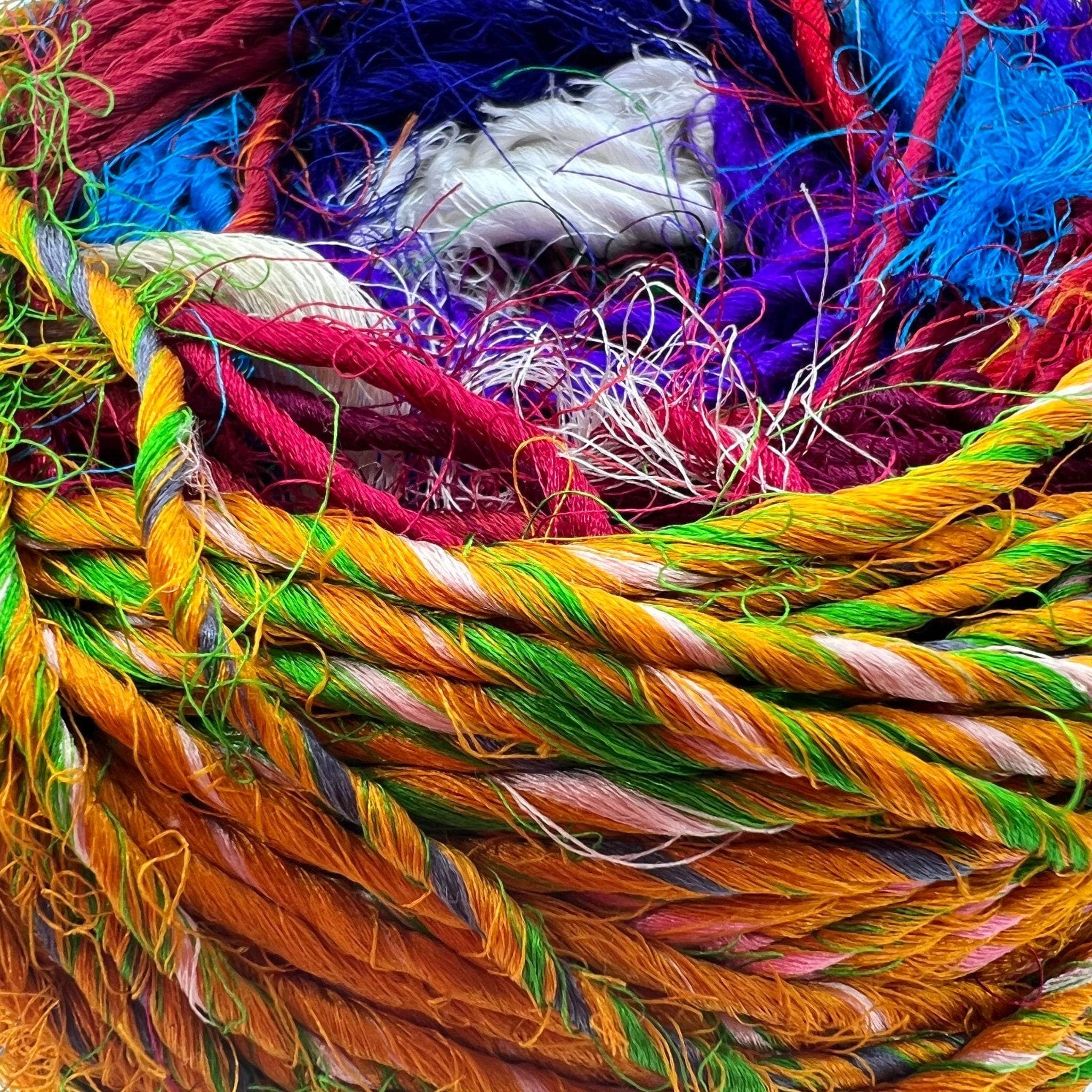 Recycled Silk Yarn Spice Market Fiber Craft