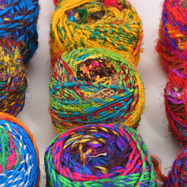 Recycled Silk Yarn Spice Market Fiber Craft