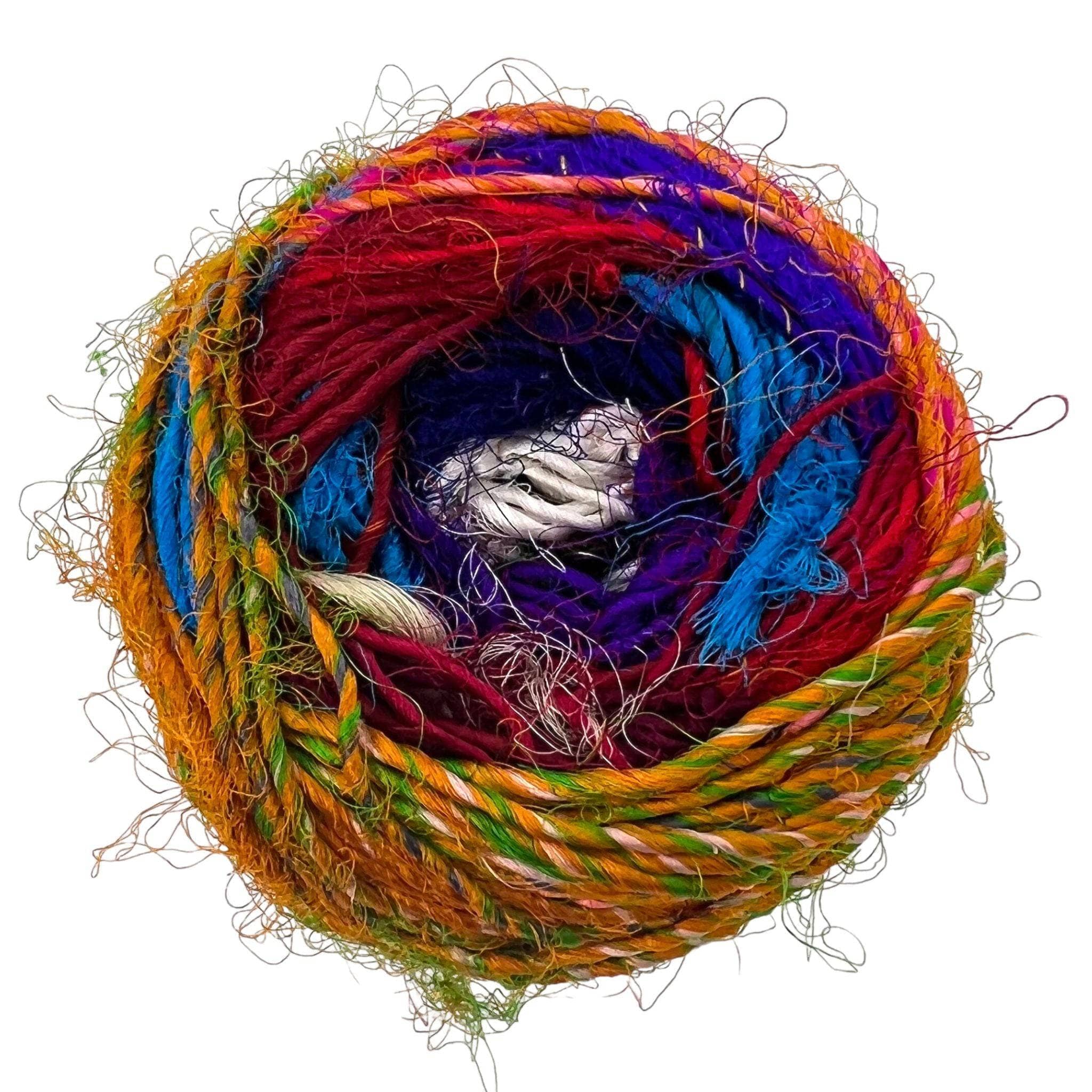 Recycled Silk Yarn Spice Market Fiber Craft